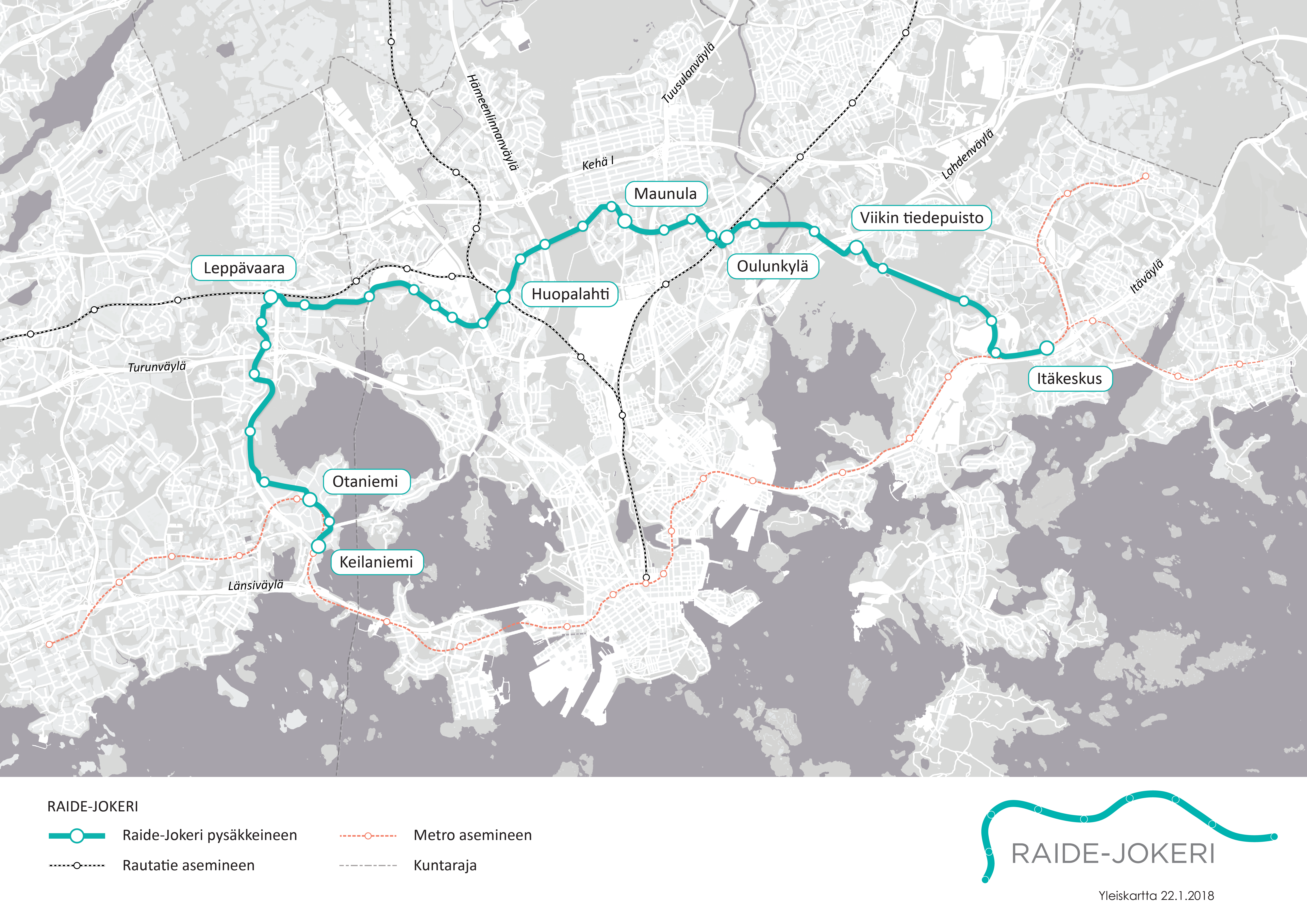 What is the route of Jokeri Light Rail? | Jokeri Light Rail